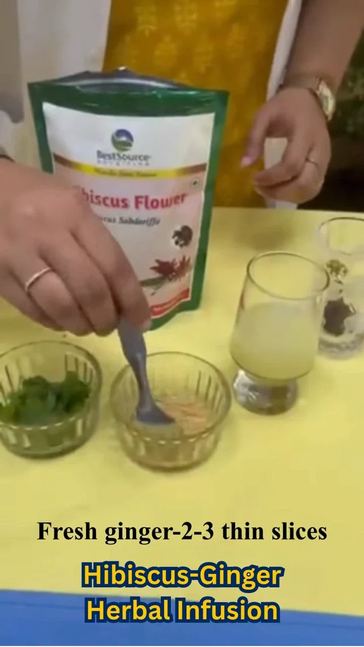 Hibiscus-Ginger Herbal Infusion