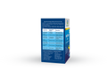 Nutritional supplement motent box (men herbal product) with blue label on a white background