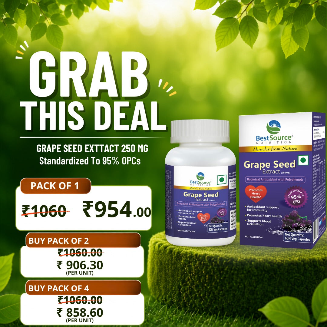 Grape Seed Extract for Antioxidant & Skin Support | Veg Caps