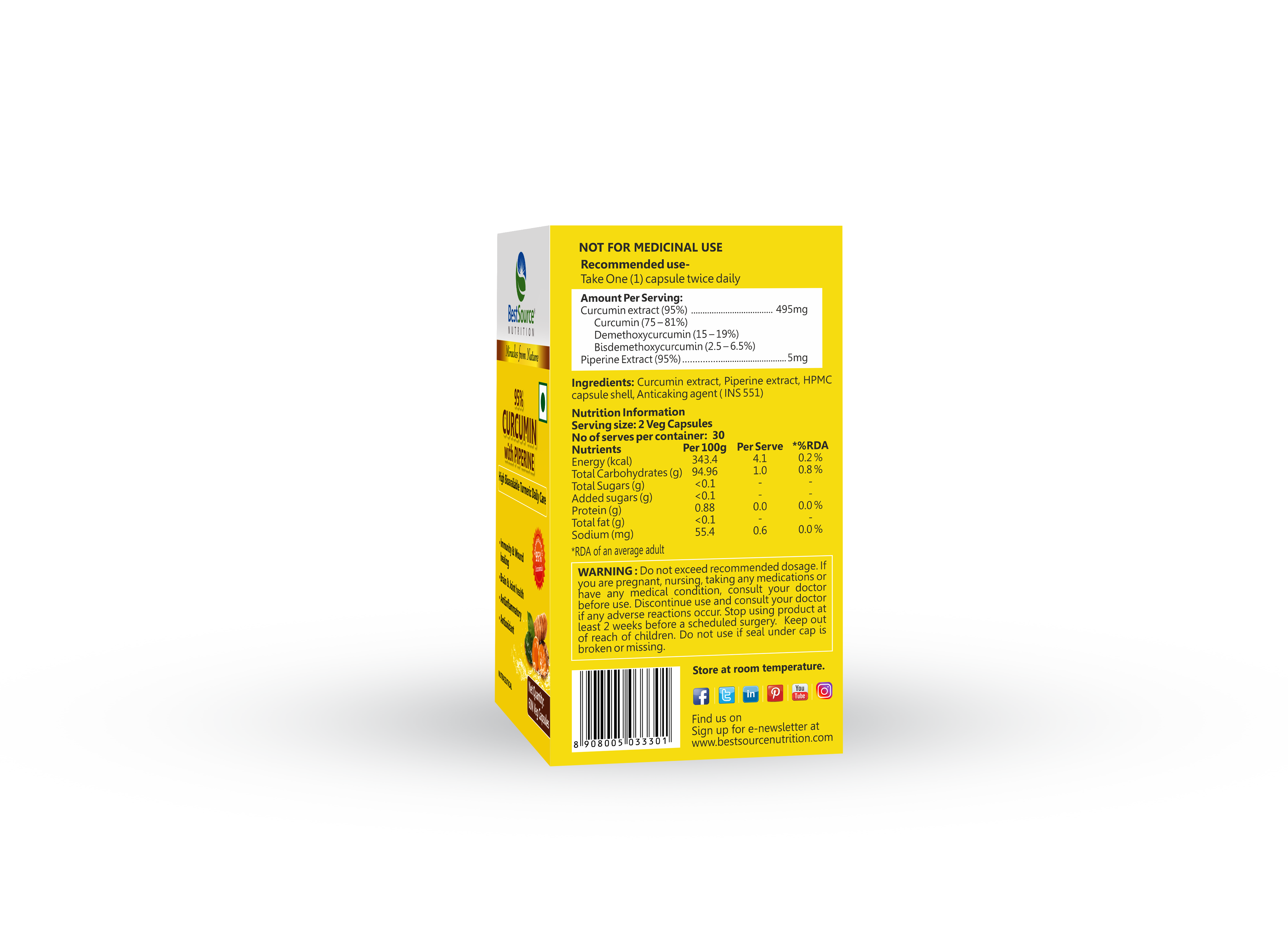CURCUMIN with PIPERINE (95%)