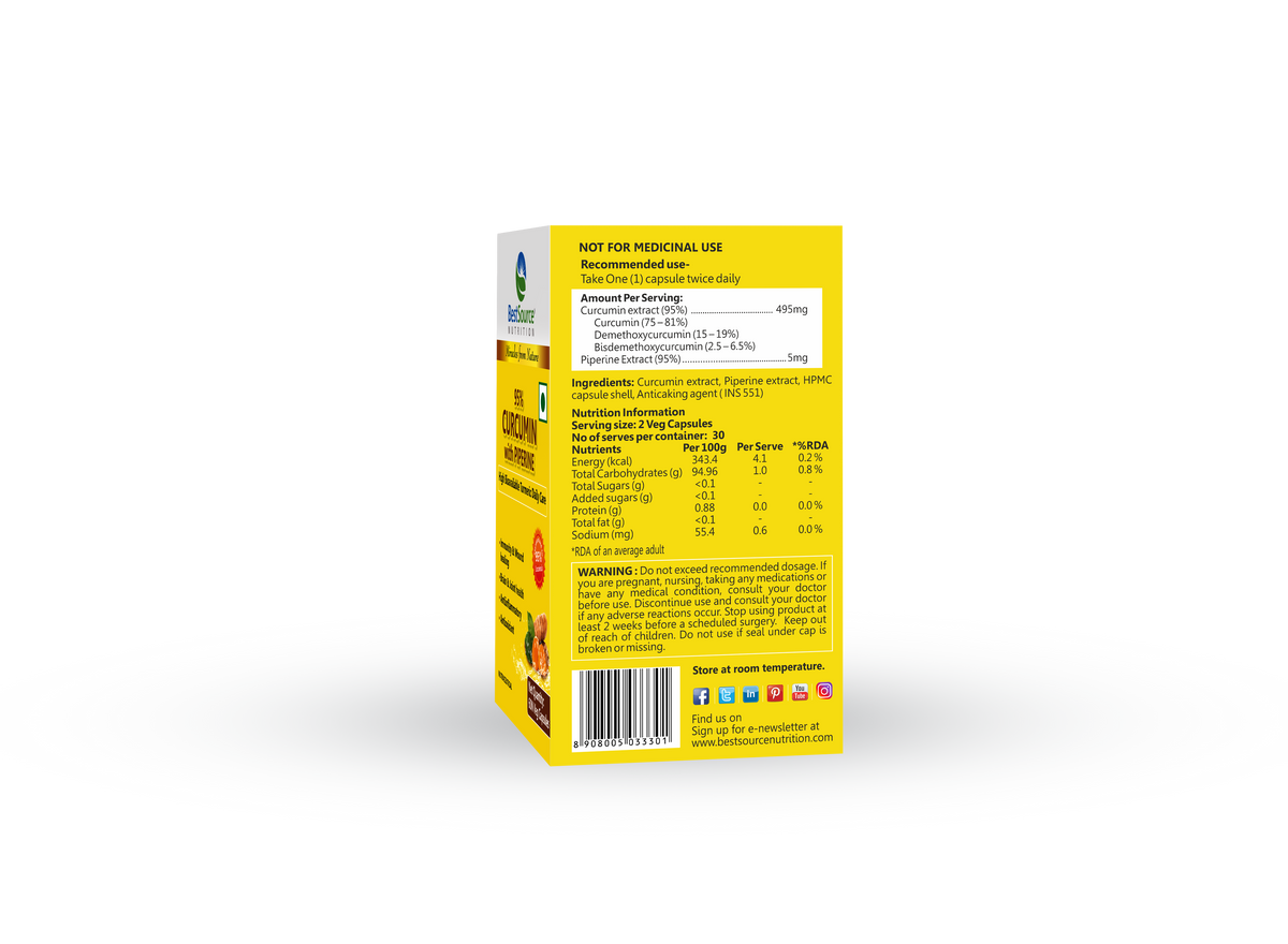 CURCUMIN with PIPERINE - ingredients bestsource